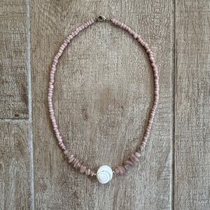 Spiral Shell Beaded Necklace